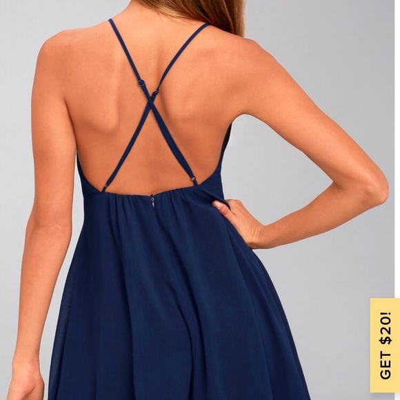 Lulu’s Letter of Love Backless Skater Dress - Picture 3 of 4